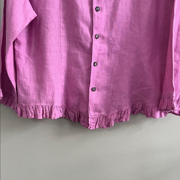 CP Shades Sausalito Marseala Linen dusty rose button down shirt size large - Picture 3 of 15